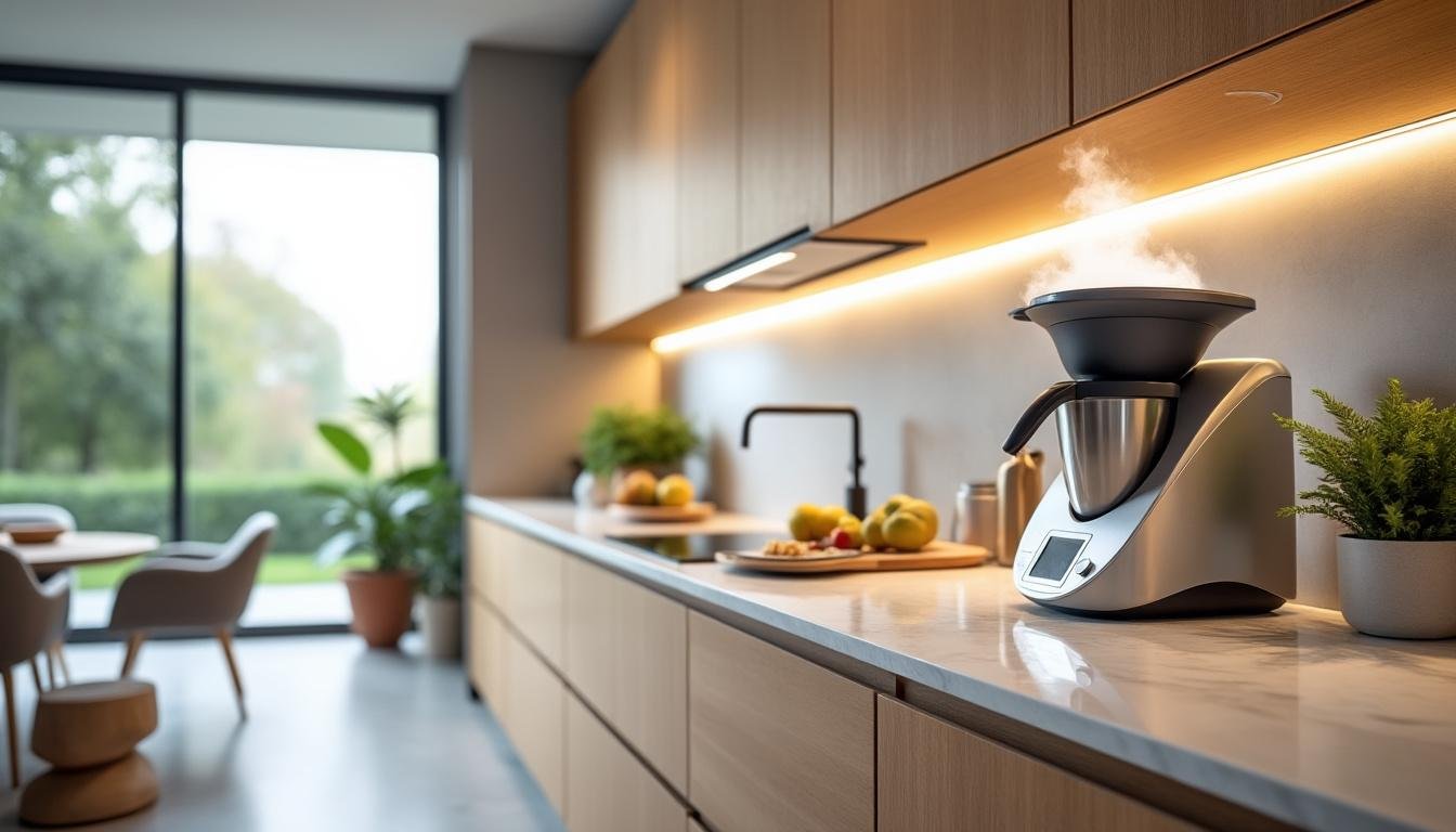 découvrez nos astuces pour protéger vos meubles hauts de cuisine des dégâts causés par la vapeur de votre thermomix et préserver leur éclat au quotidien.