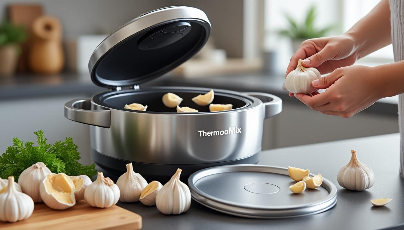 découvrez la méthode rapide et efficace pour peler des gousses d'ail en seulement 5 secondes grâce à votre thermomix. gagnez du temps en cuisine avec cette astuce incontournable !