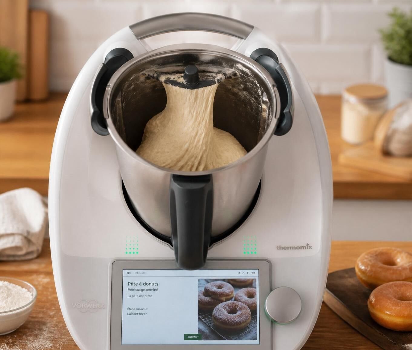 Découvrez comment préparer une délicieuse pâte à donut maison facilement avec votre Thermomix grâce à notre recette simple et rapide.